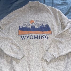 light grey turtleneck wyoming sweatshirt